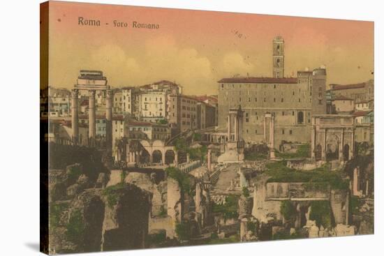 Forum Romanum, Rome. Postcard Sent in 1913-Italian Photographer-Stretched Canvas