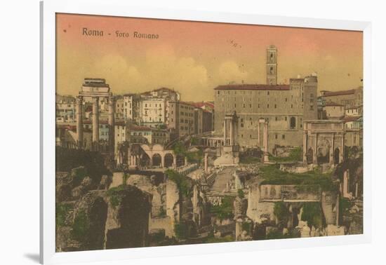 Forum Romanum, Rome. Postcard Sent in 1913-Italian Photographer-Framed Giclee Print