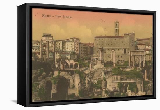 Forum Romanum, Rome. Postcard Sent in 1913-Italian Photographer-Framed Stretched Canvas