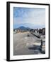 Forum with Vesuvius in Background, Pompeii-null-Framed Photographic Print