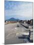 Forum with Vesuvius in Background, Pompeii-null-Mounted Photographic Print