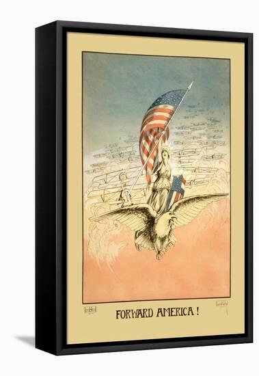 Forward America!-Carroll Kelly-Framed Stretched Canvas