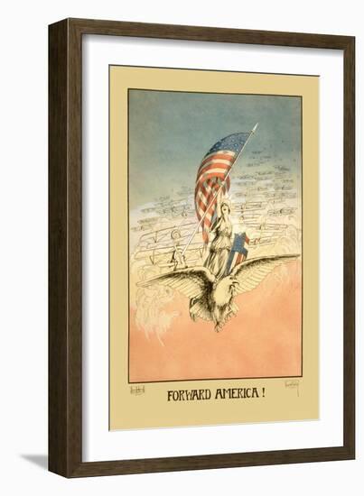 Forward America!-Carroll Kelly-Framed Art Print