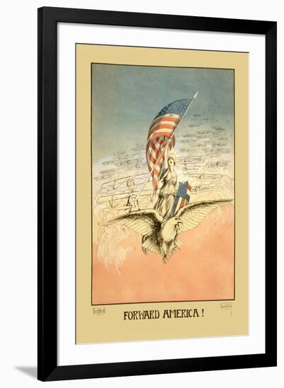 Forward America!-Carroll Kelly-Framed Art Print