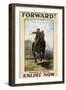 Forward! Enlist Now Poster-null-Framed Premium Giclee Print