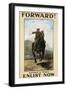 Forward! Enlist Now Poster-null-Framed Premium Giclee Print