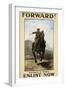 Forward! Enlist Now Poster-null-Framed Giclee Print