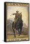 "Forward !" Forward To Victory. Enlist Now'. a Recruitment Poster Showing a British Cavalryman-null-Framed Stretched Canvas