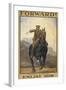 "Forward !" Forward To Victory. Enlist Now'. a Recruitment Poster Showing a British Cavalryman-null-Framed Giclee Print