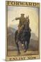 "Forward !" Forward To Victory. Enlist Now'. a Recruitment Poster Showing a British Cavalryman-null-Mounted Giclee Print