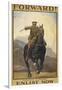 "Forward !" Forward To Victory. Enlist Now'. a Recruitment Poster Showing a British Cavalryman-null-Framed Giclee Print