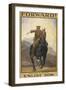 "Forward !" Forward To Victory. Enlist Now'. a Recruitment Poster Showing a British Cavalryman-null-Framed Premium Giclee Print