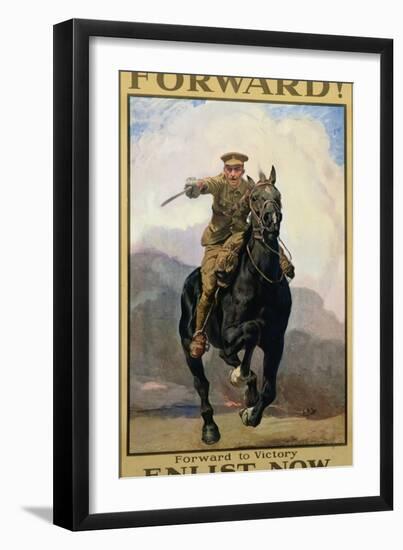 Forward! Forward to Victory, Enlist Now', Recruitment Poster, 1915-null-Framed Giclee Print
