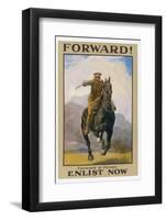 Forward! Forward to Victory, Enlist Now-null-Framed Photographic Print