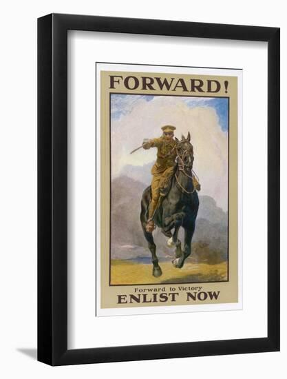 Forward! Forward to Victory, Enlist Now-null-Framed Photographic Print