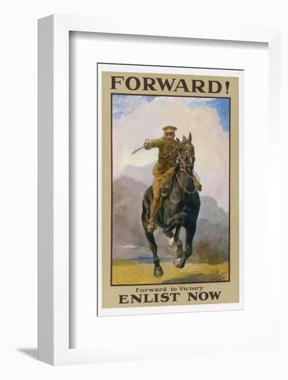 Forward! Forward to Victory, Enlist Now-null-Framed Photographic Print