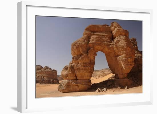 Forzhaga Natural Arch in Akakus Mountains, Sahara Desert, Libya, North Africa, Africa-Michal Szafarczyk-Framed Photographic Print