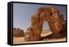 Forzhaga Natural Arch in Akakus Mountains, Sahara Desert, Libya, North Africa, Africa-Michal Szafarczyk-Framed Stretched Canvas