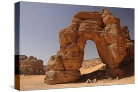 Forzhaga Natural Arch in Akakus Mountains, Sahara Desert, Libya, North Africa, Africa-Michal Szafarczyk-Stretched Canvas
