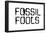 Fossil Fools- Black Stencil-null-Framed Poster
