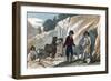 Fossil Hunting in Cherry Hinton Chalk Pit, Cambridgeshire, 1822-null-Framed Giclee Print