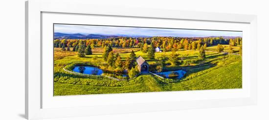 Foster Covered Bridge in fall, Cabot, Washington County, Vermont, USA-null-Framed Photographic Print