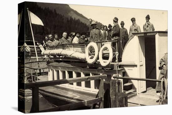 Foto Achensee, Tirol, Rundfahrt, 2 Juni 1926, Boot-null-Stretched Canvas