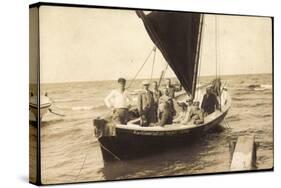 Foto Ahlbeck, Männer Im Segelboot Karl Gamradt-null-Stretched Canvas