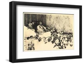 Foto Ak Prinz Luitpold Von Bayern Wittelsbach Aufgebahrt Mit Blumen-German photographer-Framed Photographic Print