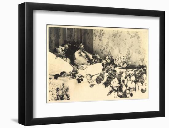 Foto Ak Prinz Luitpold Von Bayern Wittelsbach Aufgebahrt Mit Blumen-German photographer-Framed Photographic Print