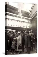 Foto Cuxhaven, Dampfer Albert Ballin, 1934, Passagiere-null-Stretched Canvas