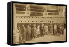 Foto Cuxhaven, Dampfschiff New York, Hapag-null-Framed Stretched Canvas