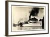 Foto Dampfschiff Rugard Vor Anker Im Hafen, Rauch-null-Framed Giclee Print