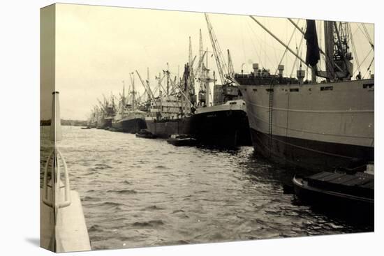 Foto Dampfschiffe Im Hafen, Dampfer Hersilia-null-Stretched Canvas