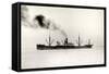 Foto Deutsches Dampfschiff, Außenansicht, Dampf-null-Framed Stretched Canvas