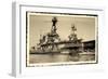 Foto Französisches Kriegsschiff, Hafen, Dockarbeiter-null-Framed Giclee Print