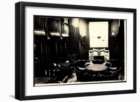 Foto Hapag, Dampfer Albert Ballin, Rauchsalon 1 Kl-null-Framed Giclee Print