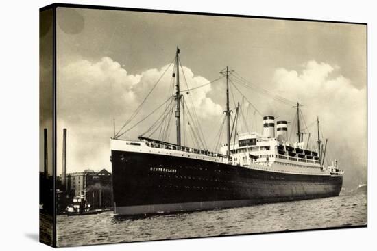 Foto Hapag, Dampfschiff Deutschland Im Hafen-null-Stretched Canvas