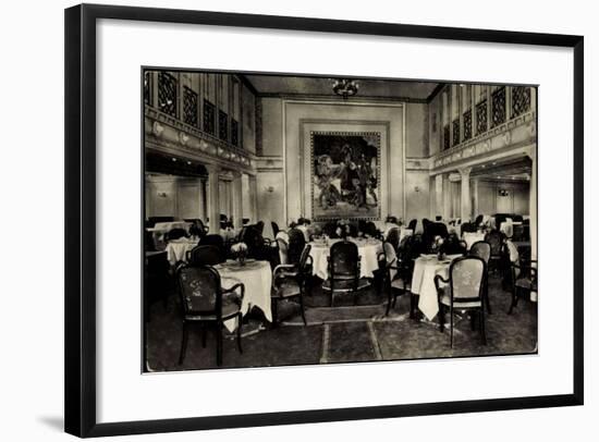 Foto Hapag, Dampfschiff Deutschland, Speisesaal-null-Framed Giclee Print