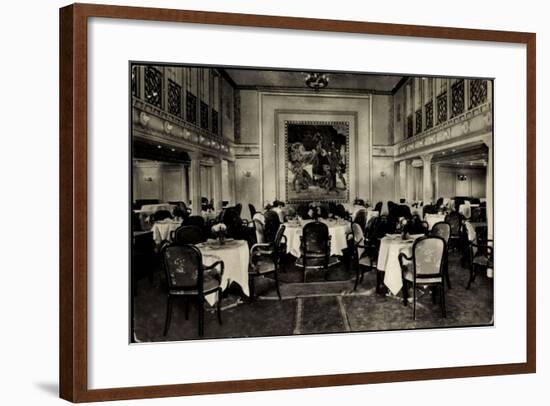 Foto Hapag, Dampfschiff Deutschland, Speisesaal-null-Framed Giclee Print