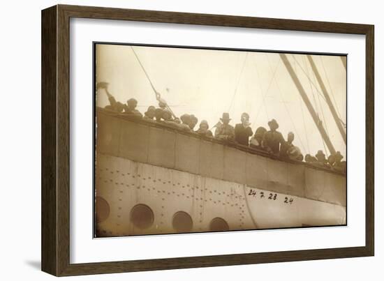 Foto Hapag, Dampfschiff, S.S. Deutschland,Passagiere-null-Framed Giclee Print