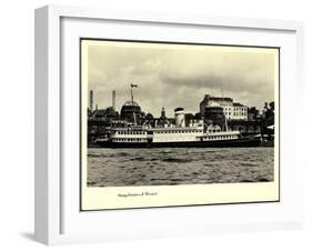 Foto Hapag, Dampfschiff Vorwärts, Seebäderdienst-null-Framed Giclee Print