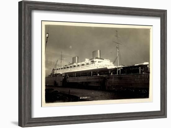 Foto Norddeutscher Lloyd Bremen, Dampfer Europa-null-Framed Giclee Print