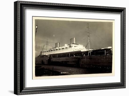 Foto Norddeutscher Lloyd Bremen, Dampfer Europa-null-Framed Giclee Print