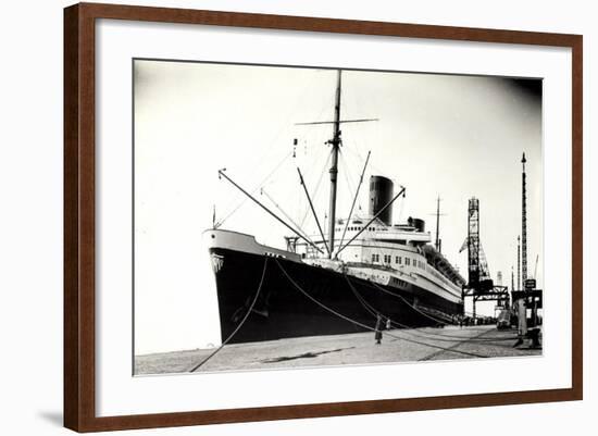 Foto Norddeutscher Lloyd Bremen, Dampfschiff Bremen-null-Framed Giclee Print