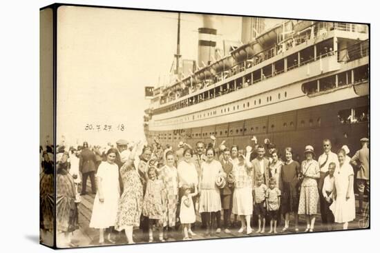 Foto Passagiere, Gruppenfoto, Dampfschiff, 1927-null-Stretched Canvas