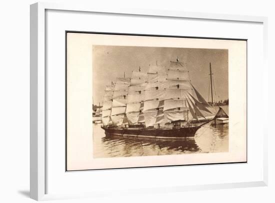 Foto Segelschiff Im Hafen, Fünfmaster, Boote-null-Framed Giclee Print
