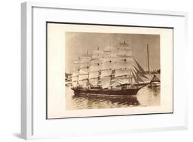 Foto Segelschiff Im Hafen, Fünfmaster, Boote-null-Framed Giclee Print