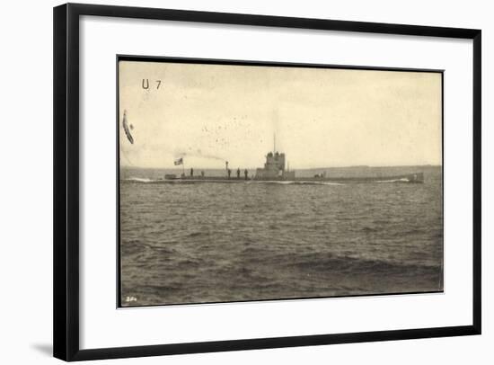 Foto U Boot 7 Über Wasser, 1 Komp XIV Seewehr-null-Framed Giclee Print