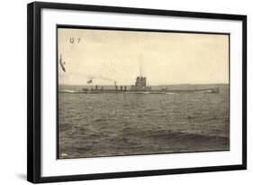 Foto U Boot 7 Über Wasser, 1 Komp XIV Seewehr-null-Framed Giclee Print